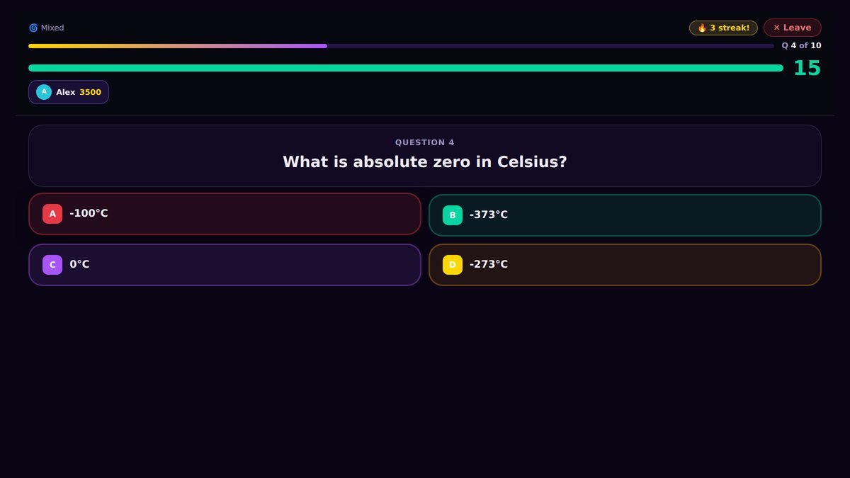 Trivia Battle, free online multiplayer quiz game