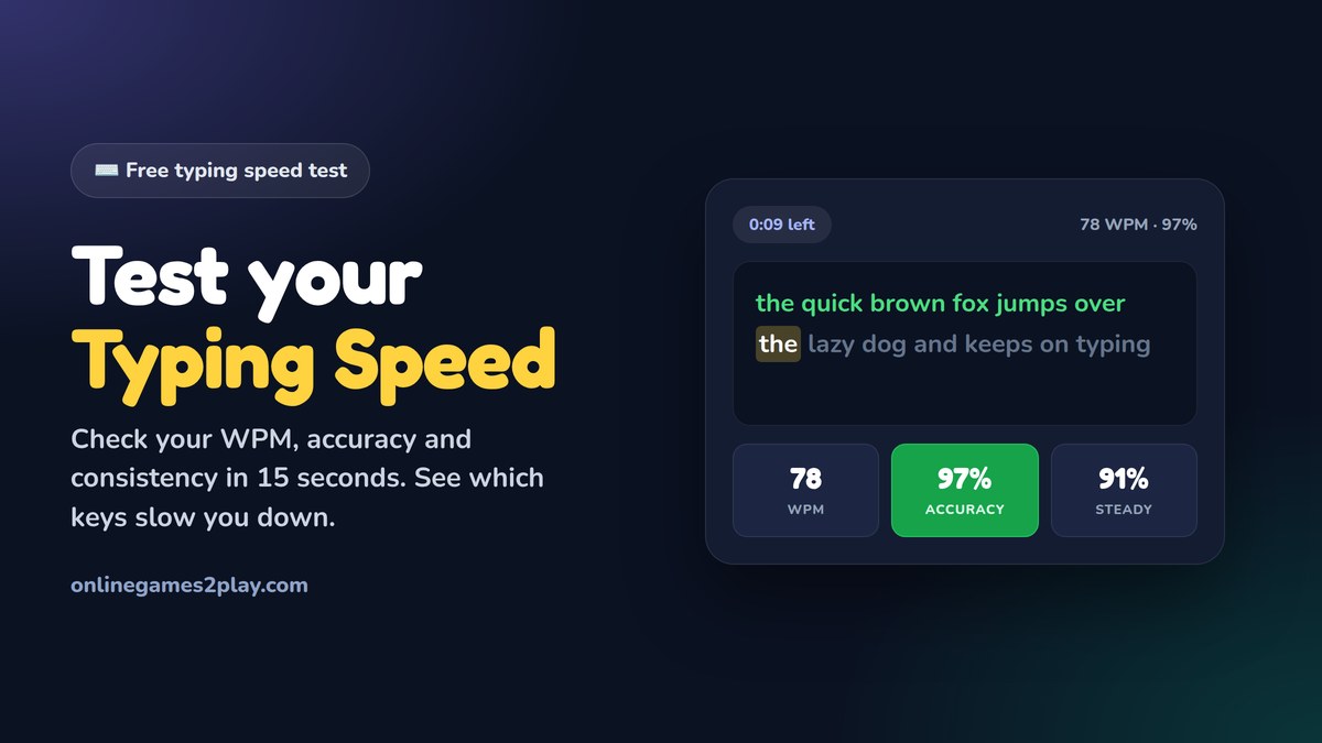 Typing Speed Test: Free WPM Test Online